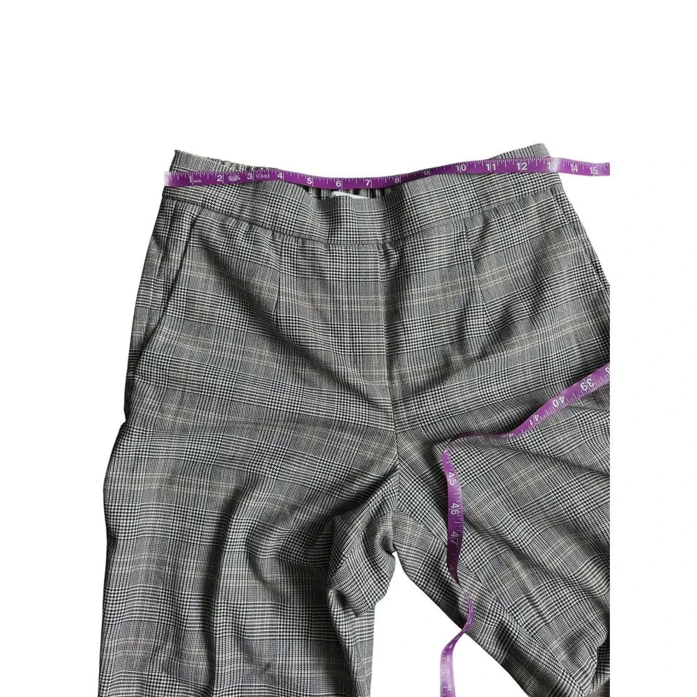 Babaton Atelier Grey Glen Plaid High Waisted Tapered Pants GYD1-6508-49 Size 4